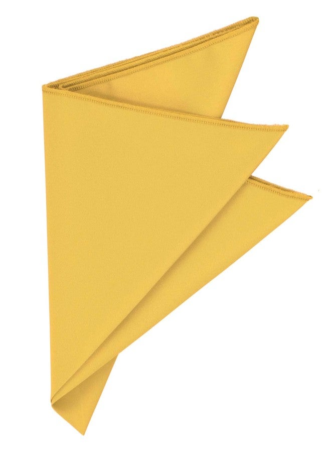 tiemart Lemon Yellow Solid Color Pocket Square - Image 3